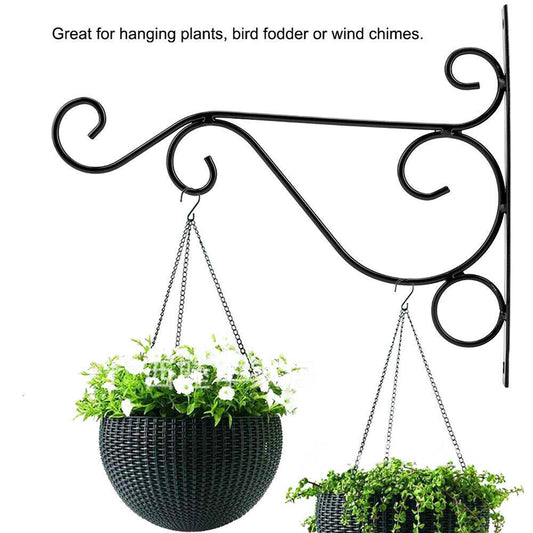 4 Pieces Of Black Ironwork Hooks
