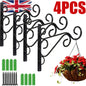 4 Pieces Of Black Ironwork Hooks