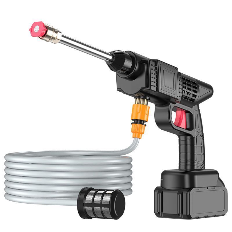 Cordless Electric High-Pressure Car Washer UK Standard With 2 Batteries And 1 Charger, 13L Bucket And Wash Towel
