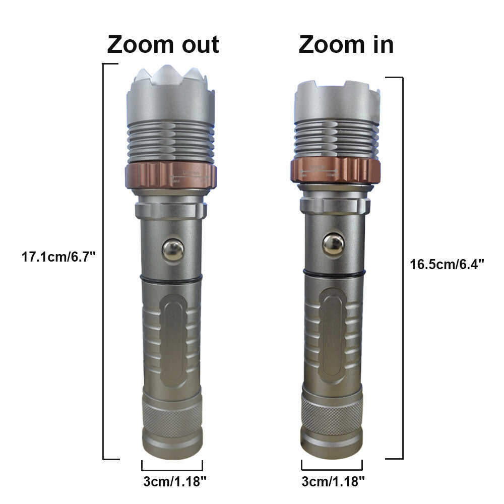 LED Tactical Flashlight Rechargeable LED Work Light Super Bright Torch Emergency Light Escape Hammer Camping Lamp