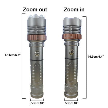 LED Tactical Flashlight Rechargeable LED Work Light Super Bright Torch Emergency Light Escape Hammer Camping Lamp